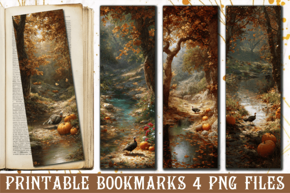 Autumn Forest Stream Turkey Bookmark Review