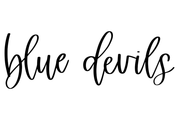 Blue Devils: A Modern Athletic Embroidery Design