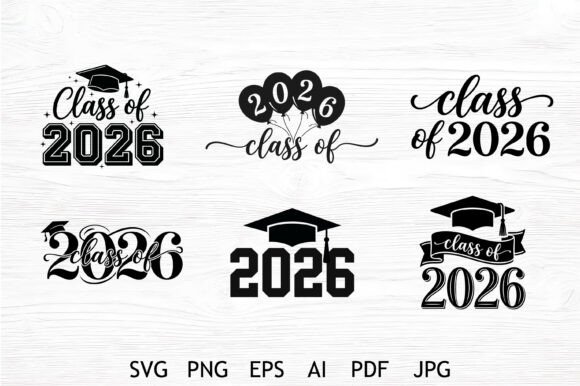 Class of 2026 Graduation Embroidery Bundle