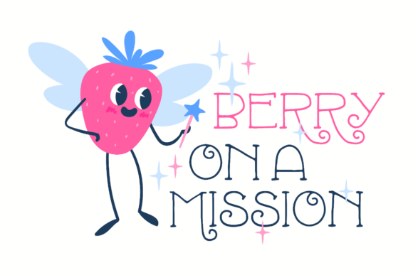 Determined Strawberry Fairy: A Whimsical Embroidery Gem