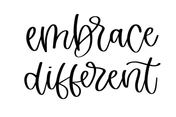 Embrace Different: A Versatile Embroidery Design