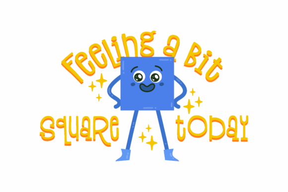 Feeling a Bit Square Today: A Cheerful Embroidery Design