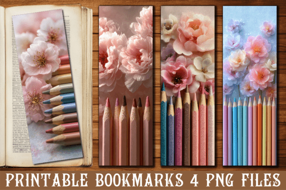 Floral Cherry Blossom Pink PNG Bookmark