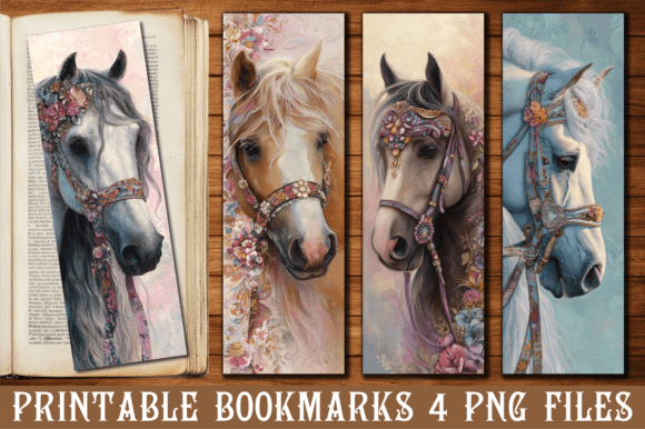 Floral Fancy Horse Portrait Bookmark Review