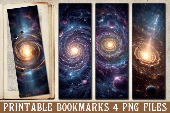 Galaxy Spiral Space Aesthetic Bookmark