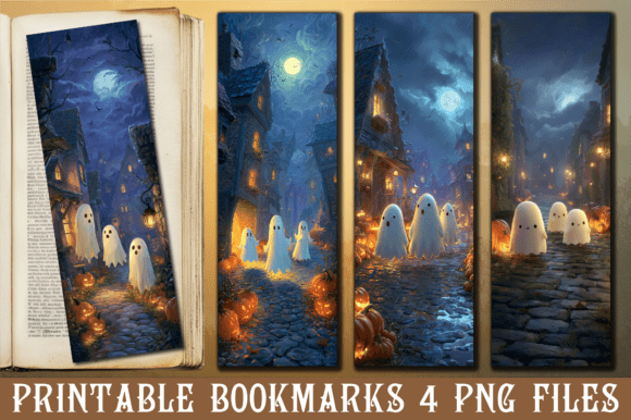 Ghost Village Pumpkin Street Bookmark