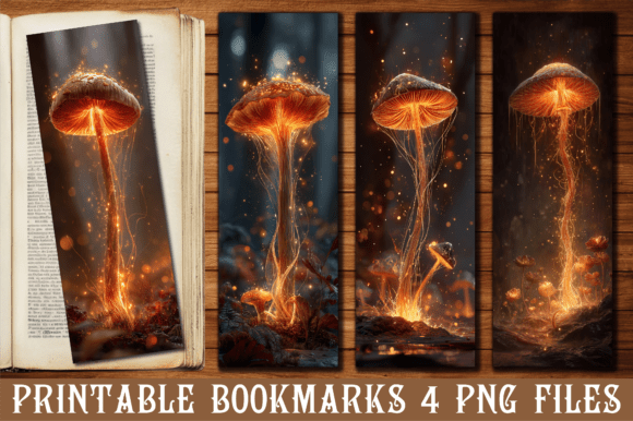 Glowing Magic Fantasy Fungi Bookmark