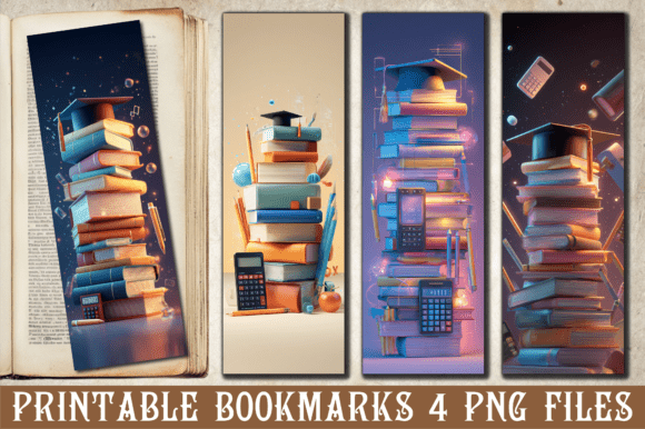 Graduation Book Stack Student Bookmark