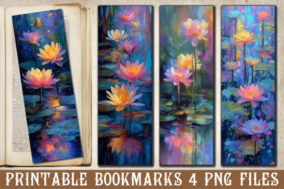 Impressionist Oil Lotus Pond Bookmark