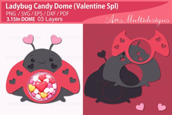 Ladybug Candy Dome: A Charming Valentine's Design