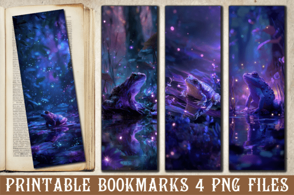 Mystical Glowing Toad Night Bookmark