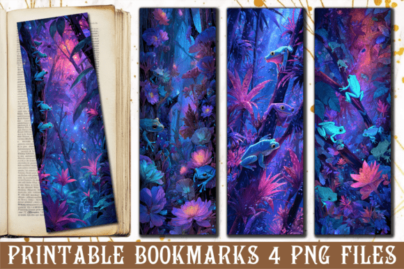 Neon Jungle Tree Frog Art Bookmark