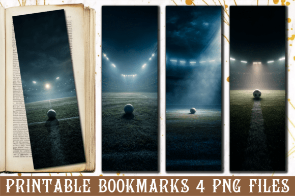 Night Lights PNG Bookmark for Soccer Enthusiasts
