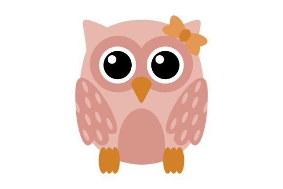 Pink Owl with Bow: A Charming Addition to Your Embroidery Projects