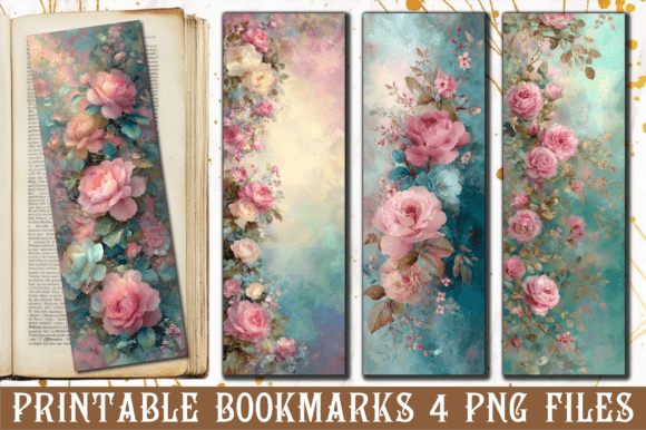 Pink Rose Teal Watercolor Bookmark Review