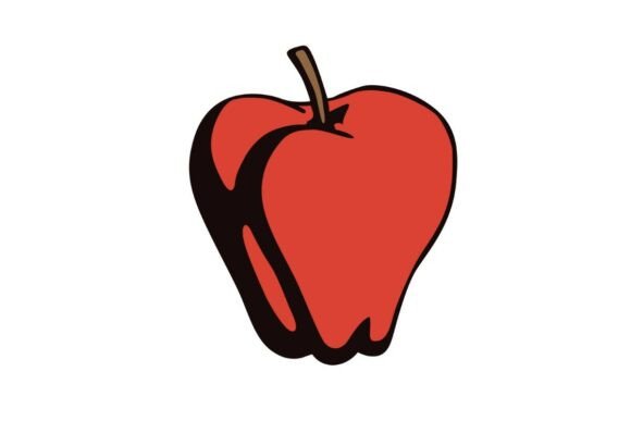 Red Orchard Apple: A Versatile Design for Embroidery
