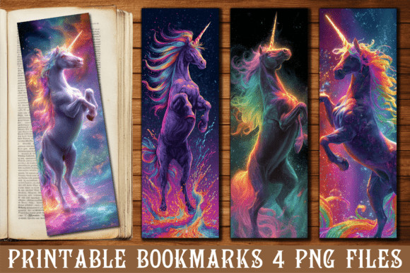 Review: Colorful Neon Nebula Unicorn Bookmark