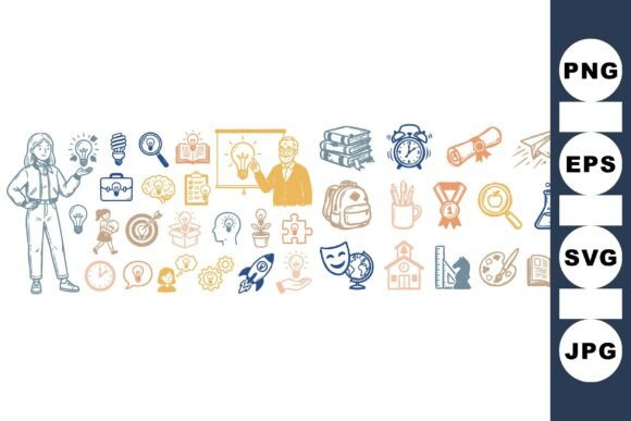 Review: Educational Doodle Icon Clipart Set