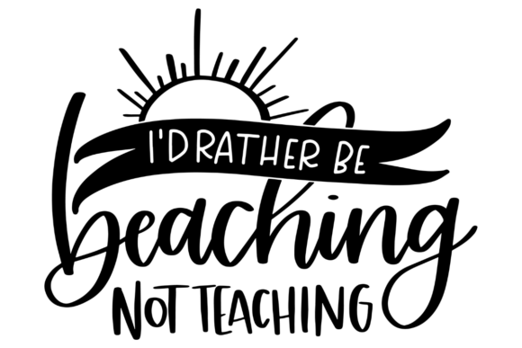 Summer Beaching Not Teaching: A Fun Embroidery Design