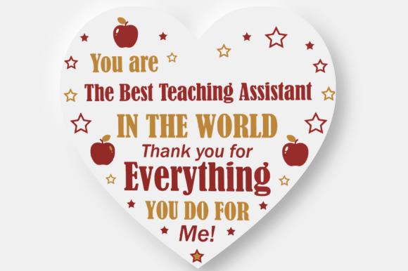 Teaching Assistant Thank You Heart Sign