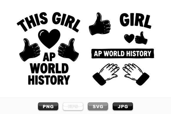 This Girl Loves AP World History Embroidery