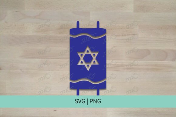 Torah and Star of David Jewish Symbol