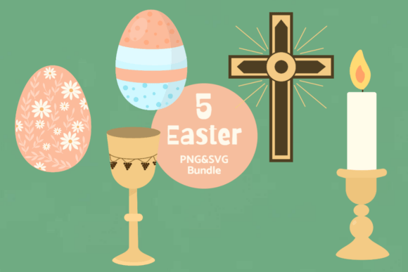 Traditional Easter Clipart for Embroidery